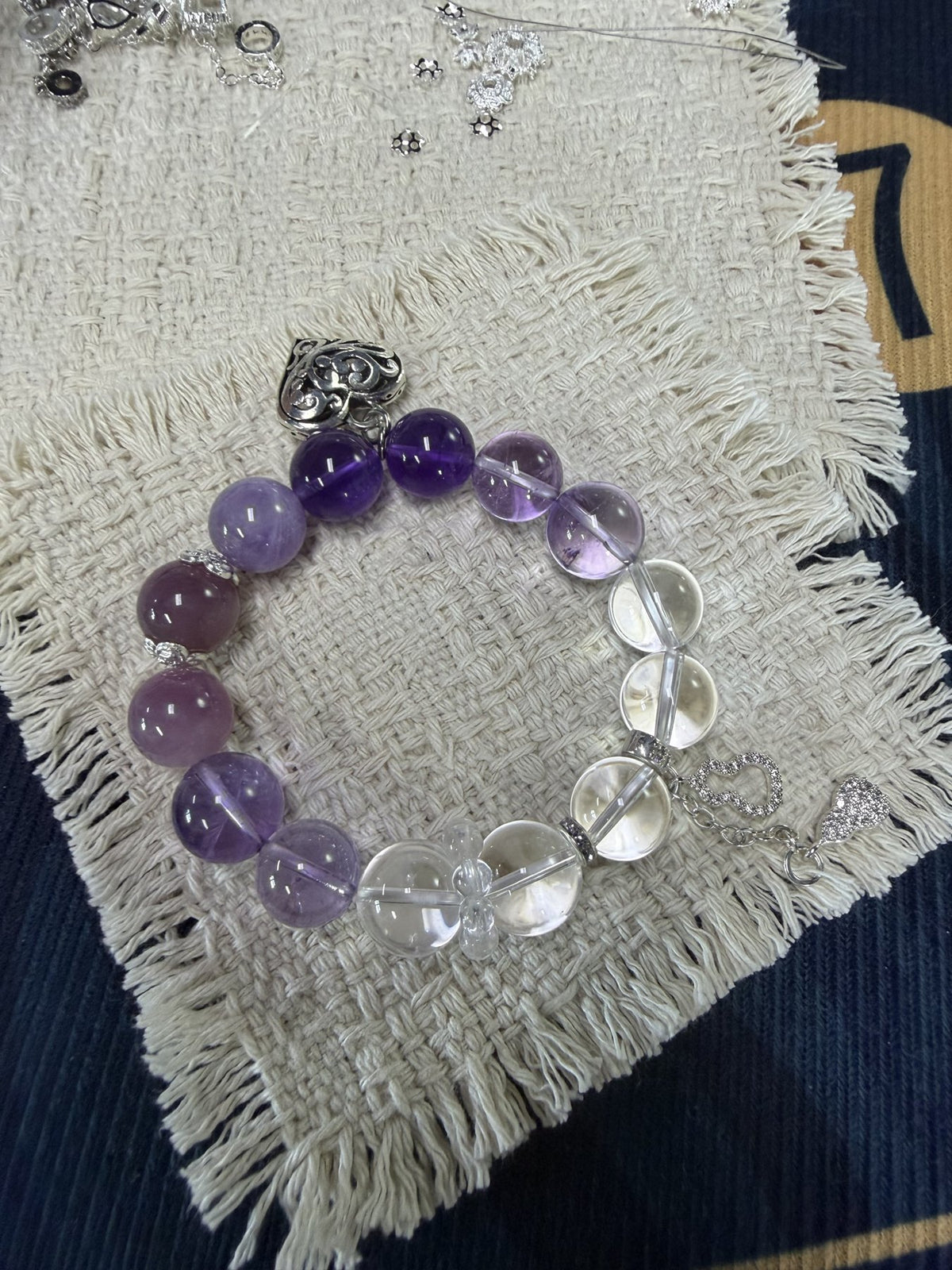 Violet & Clear Crystal Bracelet — view 1