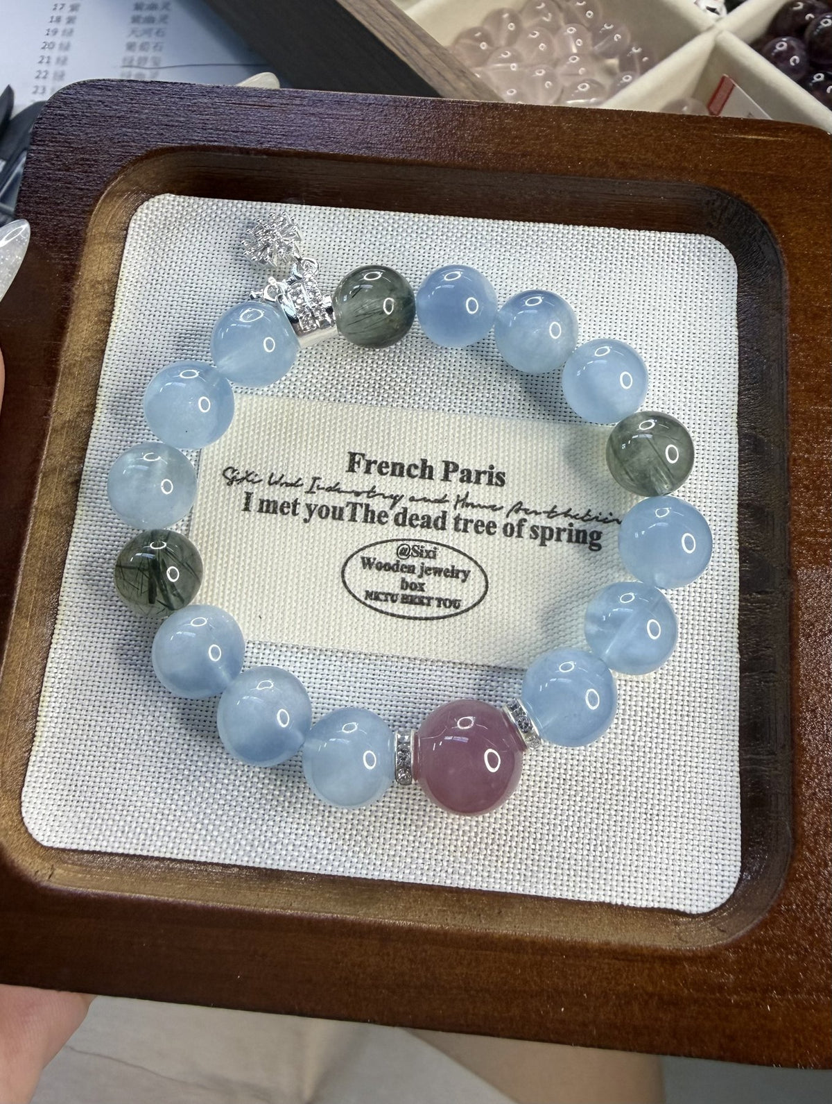 Sky & Blush Crystal Bracelet — view 1