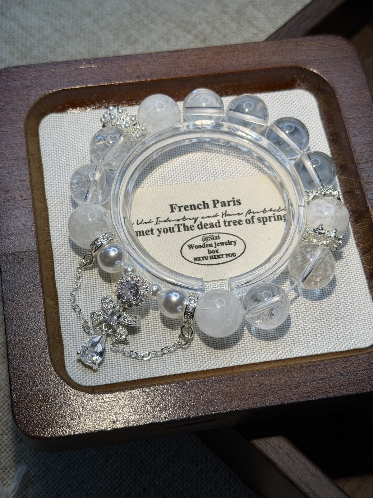 Moonlight Clear Crystal Bracelet — view 1